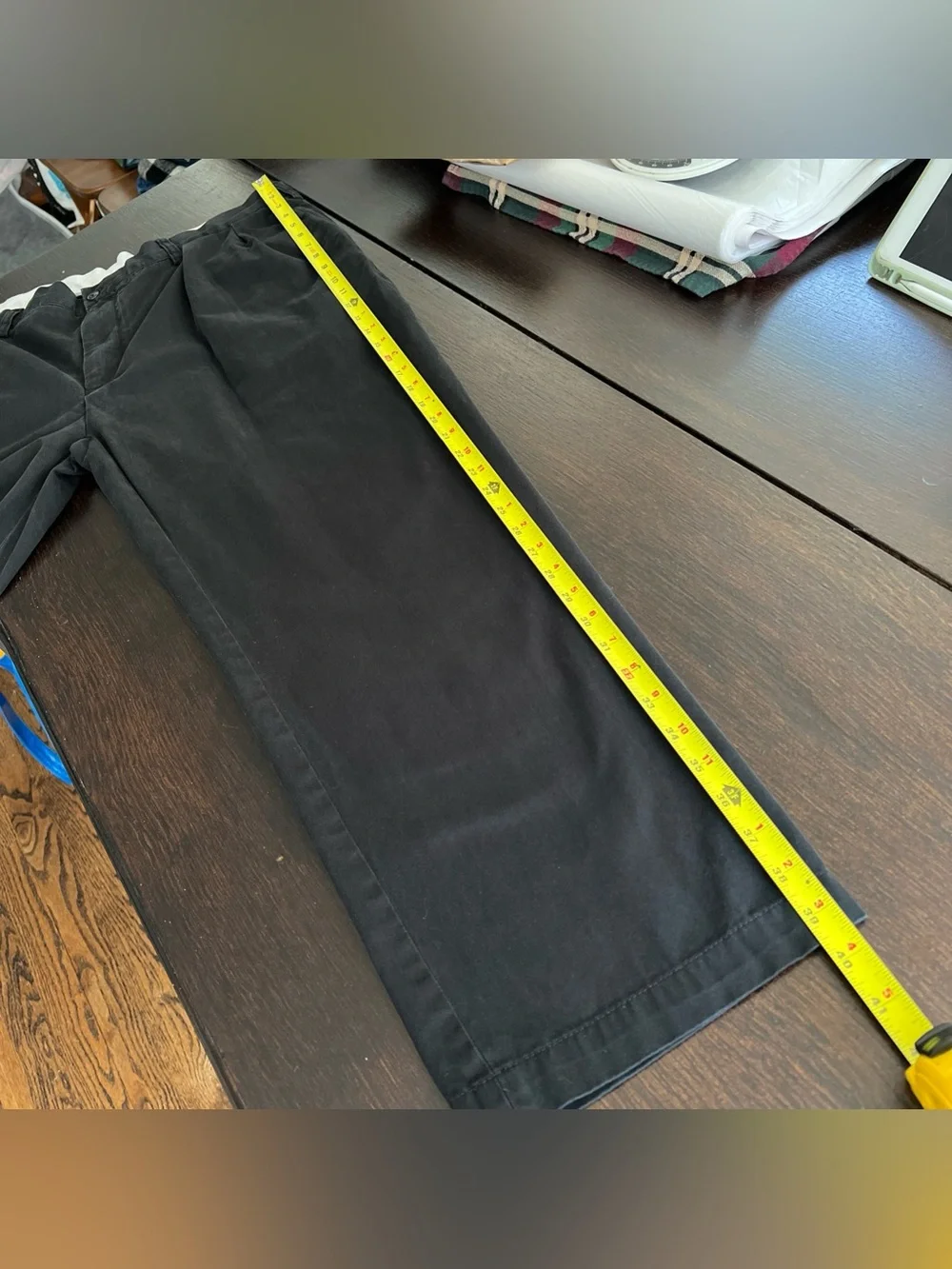 Polo Ralph Lauren Classic Fit Pleated Pants Black 100% Cotton Chino Men’s 38x32